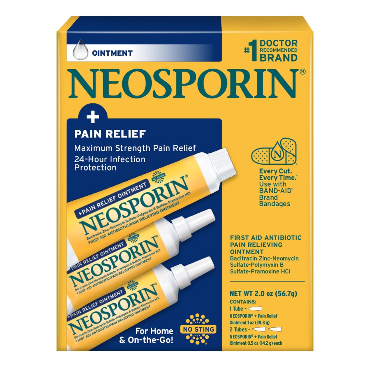 Neosporin + Pain Relief Maximum Strength Ointment 1 oz Plus 2x 0.5 oz - Image 1