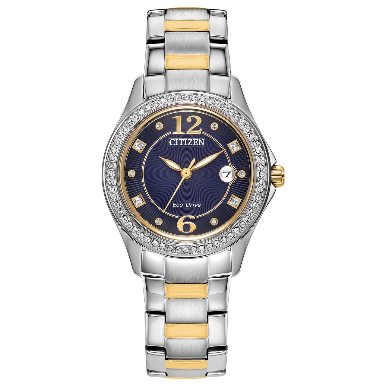 CITIZEN ECO DRIVE TWO TONE WOMENS QUARTZ WATCH, 30MM - Image 1