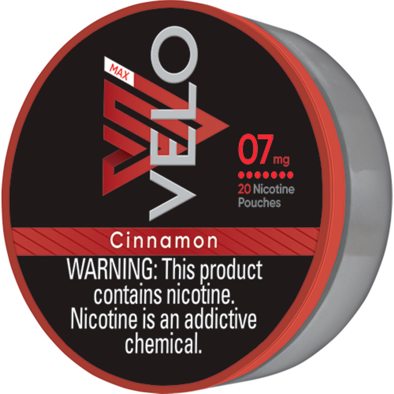 VELO Max Cinnamon Nicotine Pouches 7 mg, 5 x 20 ct Tins