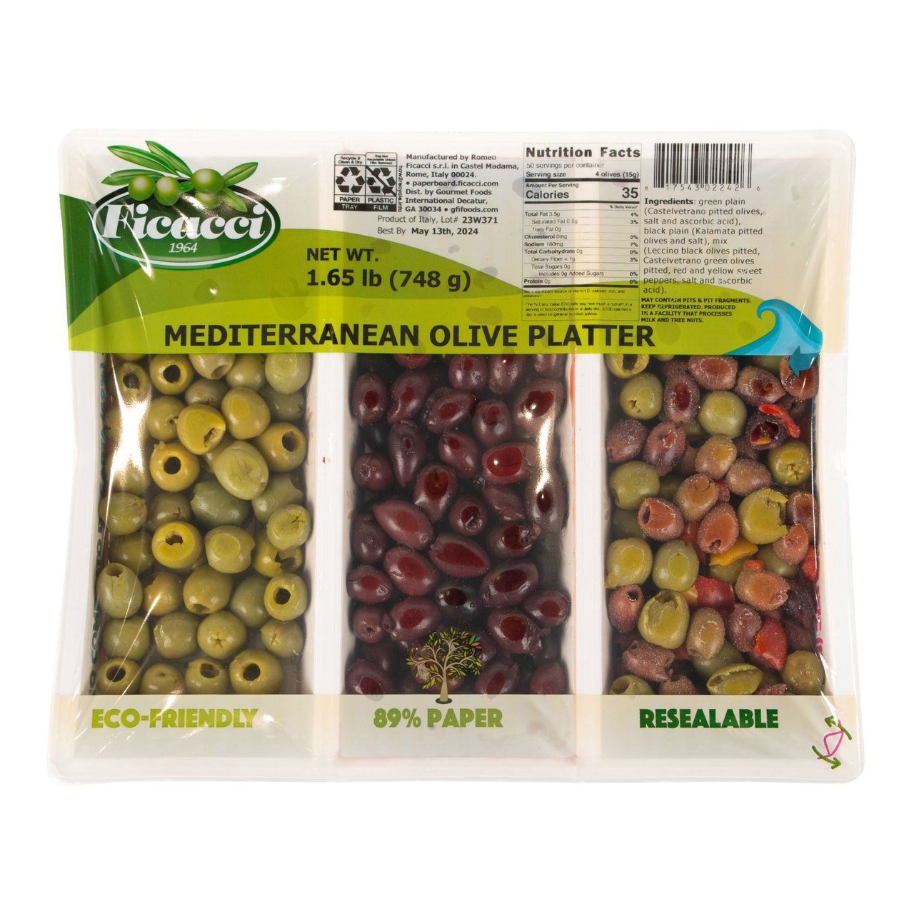 Ficacci Mediterranean Olive Platter 1.65 lb - Image 1