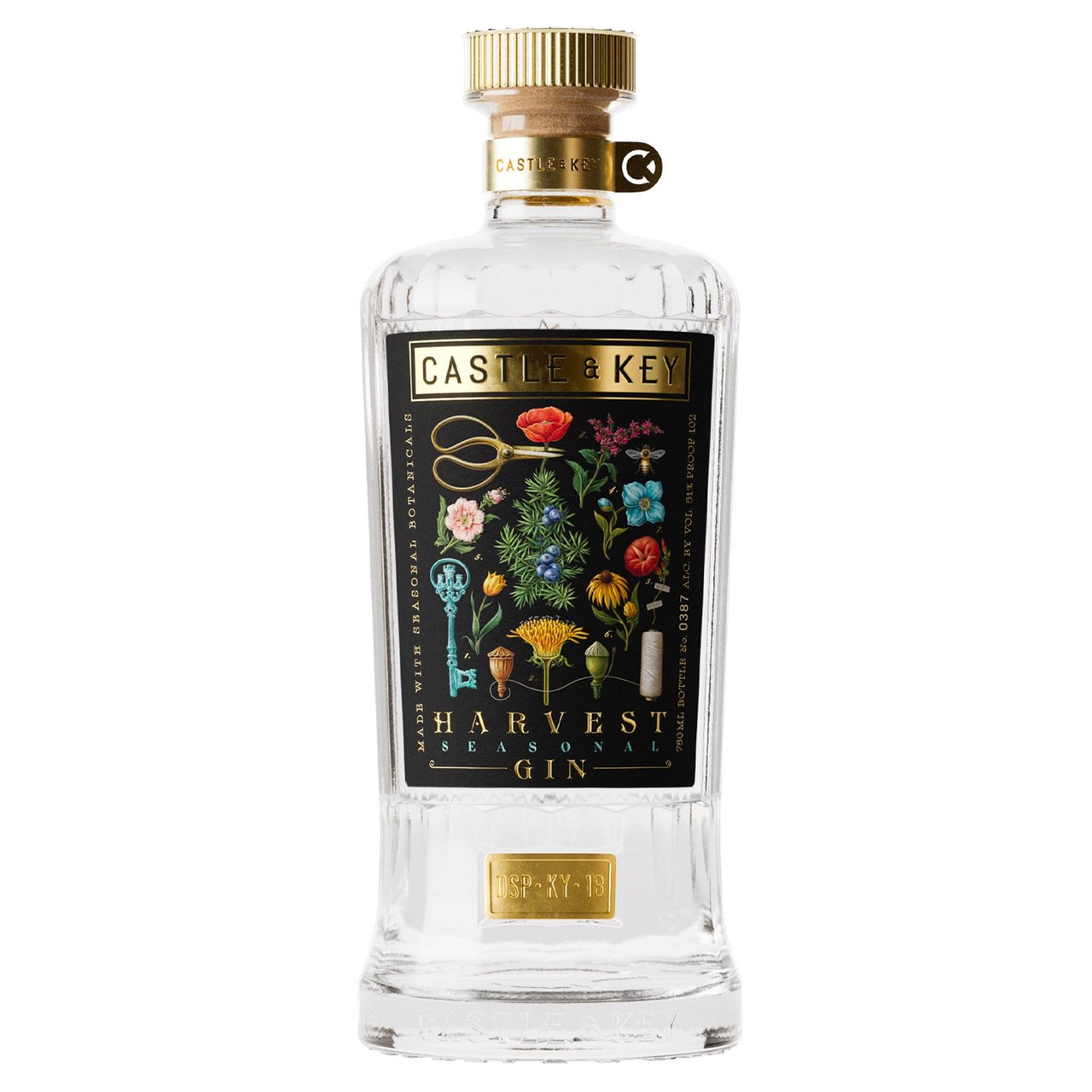 Castle & Key Harvest Seasonal Gin Kentucky 750ML - Image 1