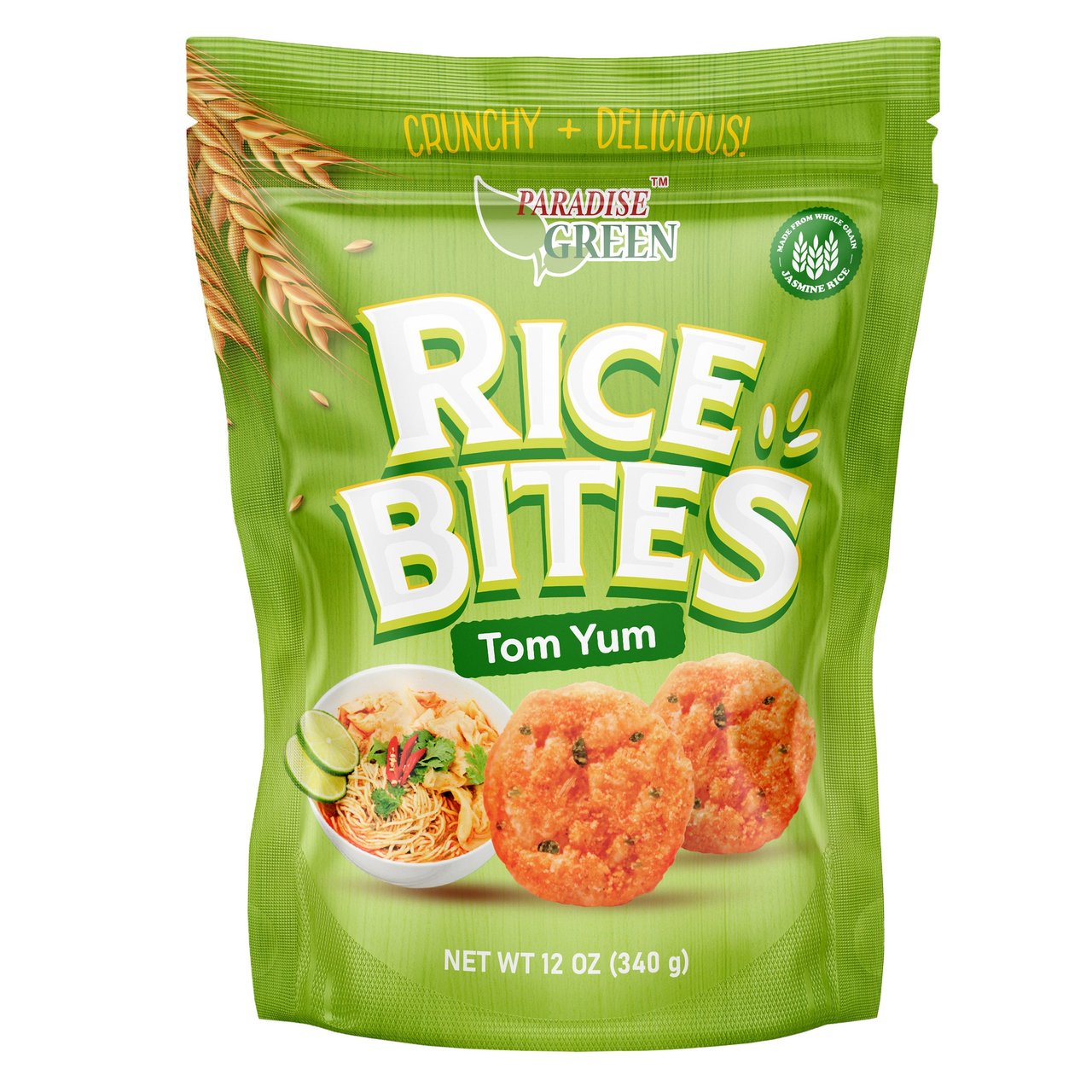 Paradise Green Tom Yum Rice Bites 12 Ounces - Image 1