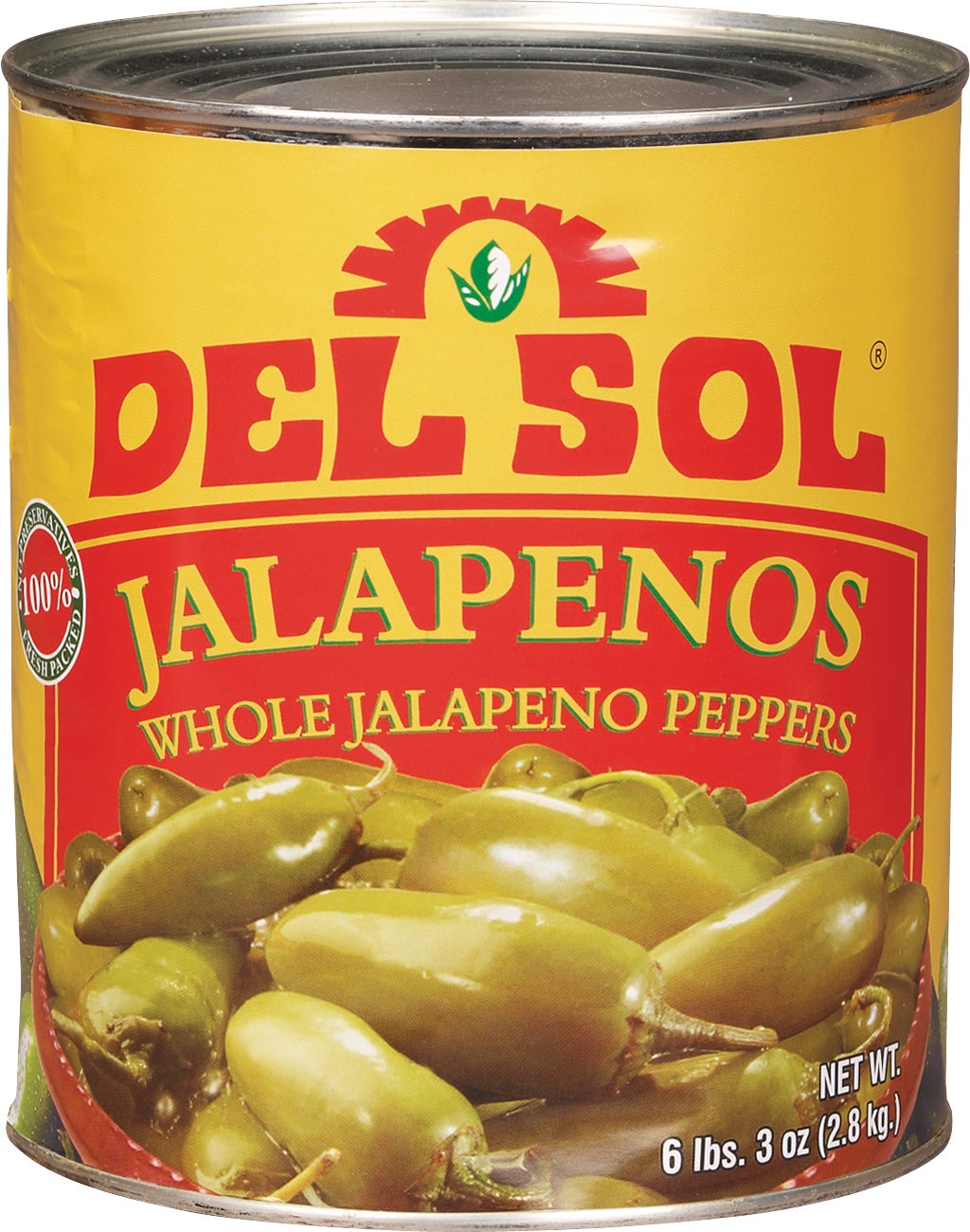 Del Sol Whole Jalapeños en Escabeche #10 Can - Image 1