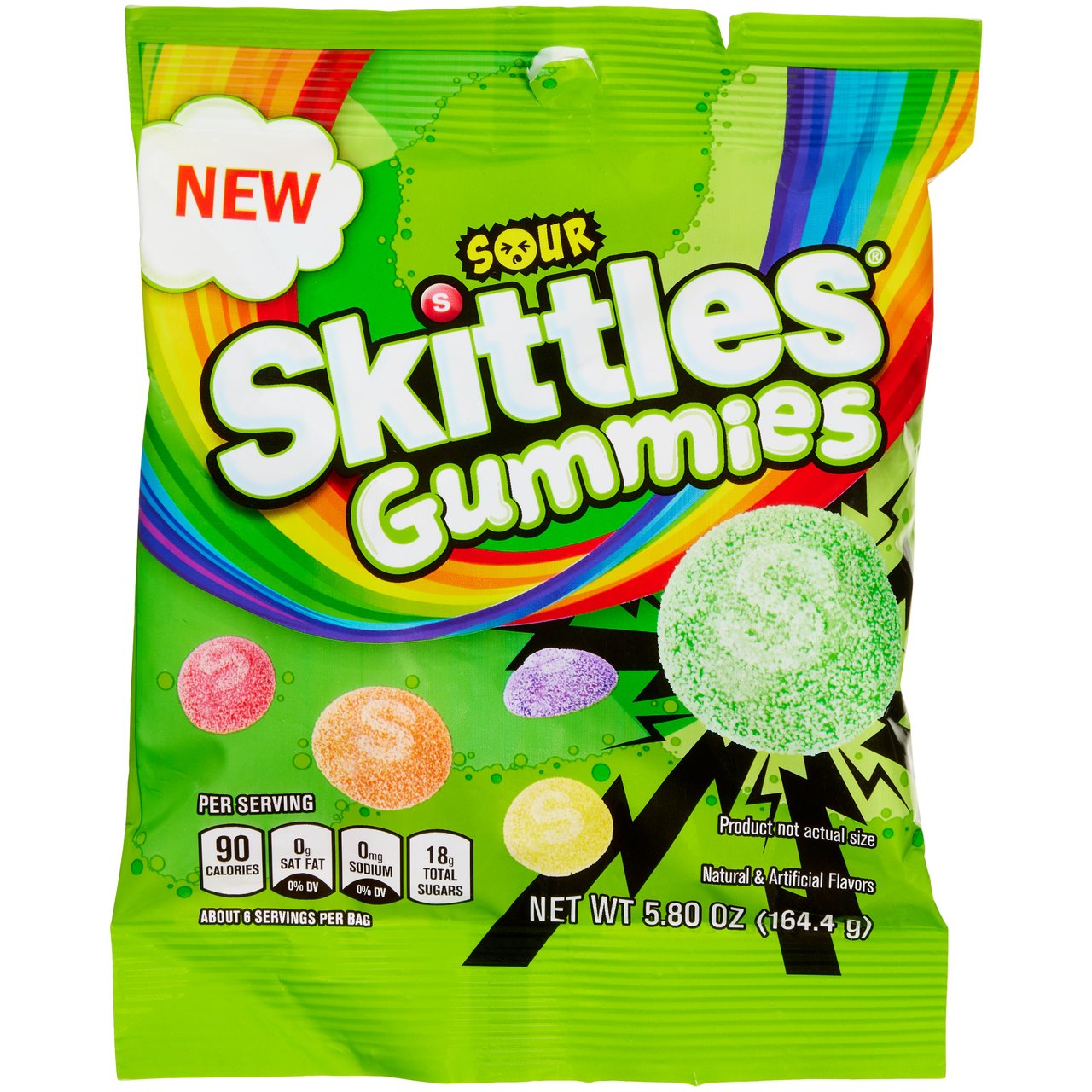 Skittles Sour Gummies, 5.8 oz, 12-Count - Image 1