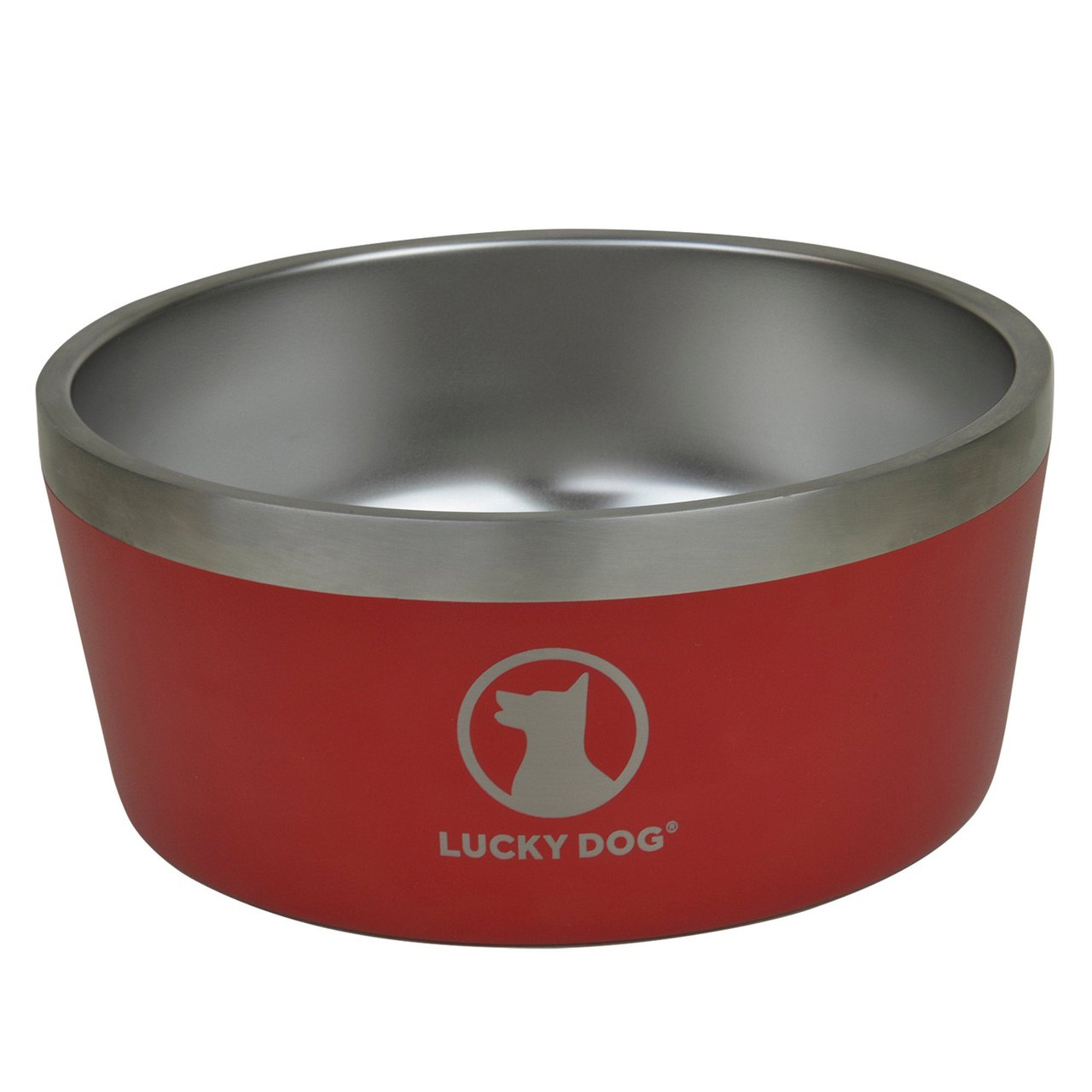 Lucky Dog Stainless Steel Pet Bowls 64 oz - Image 1