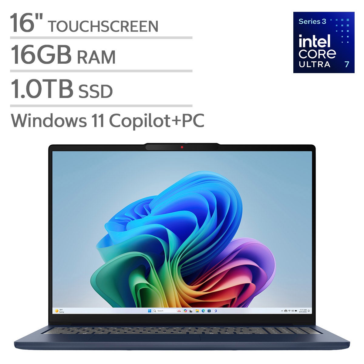 Lenovo IdeaPad Slim 5i 16" Touchscreen Laptop - Intel Core Ultra 7 / 16GB RAM / 1TB SSD - Image 1