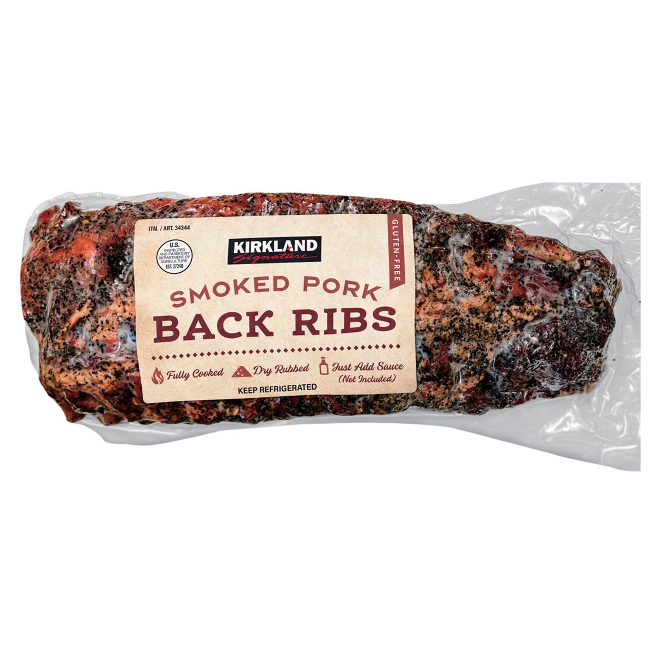 Kirkland Signature Smoked Pork Back Ribs Price Per Pound - Image 1