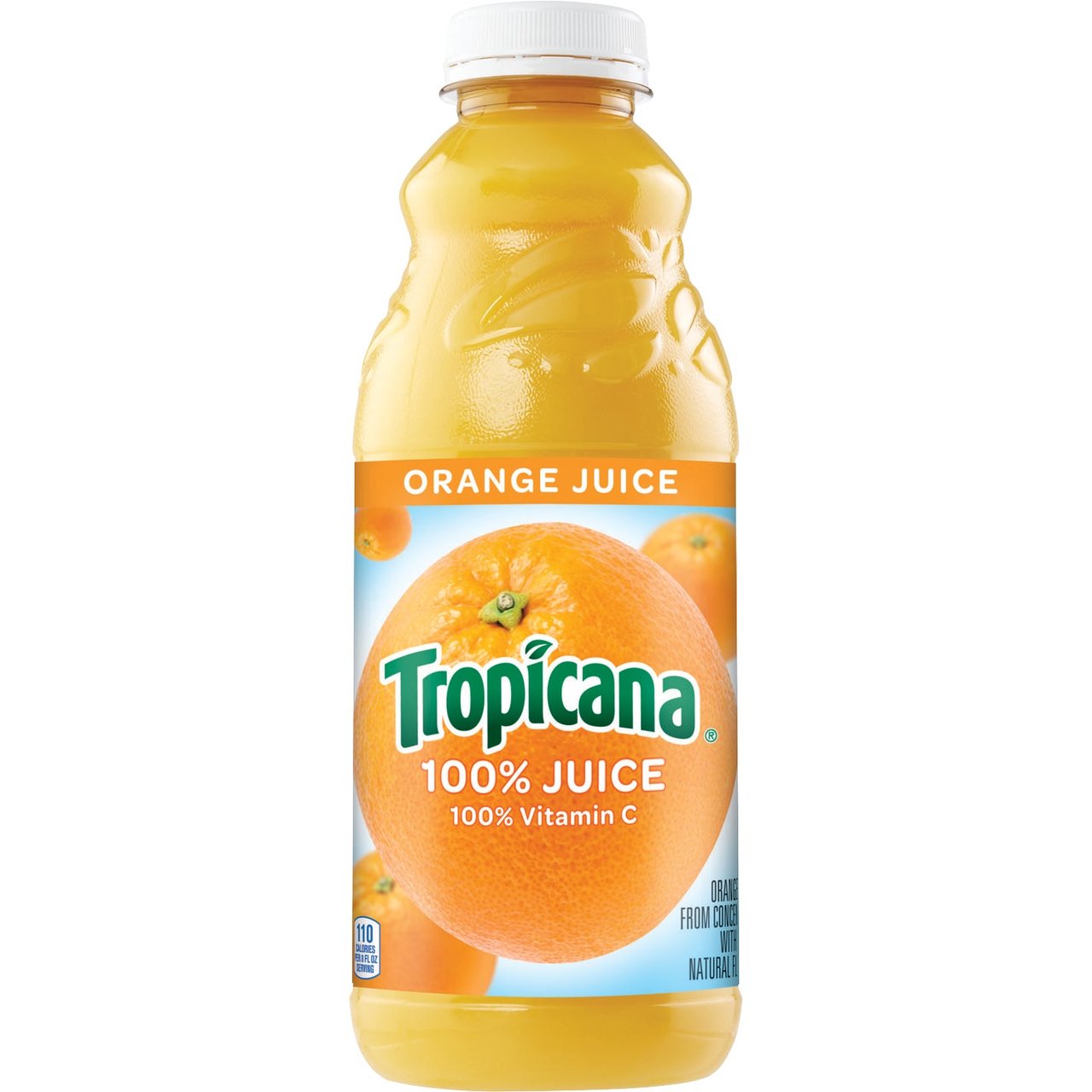 Tropicana 100% Orange Juice, 6 x 32 fl oz Bottles - Image 1
