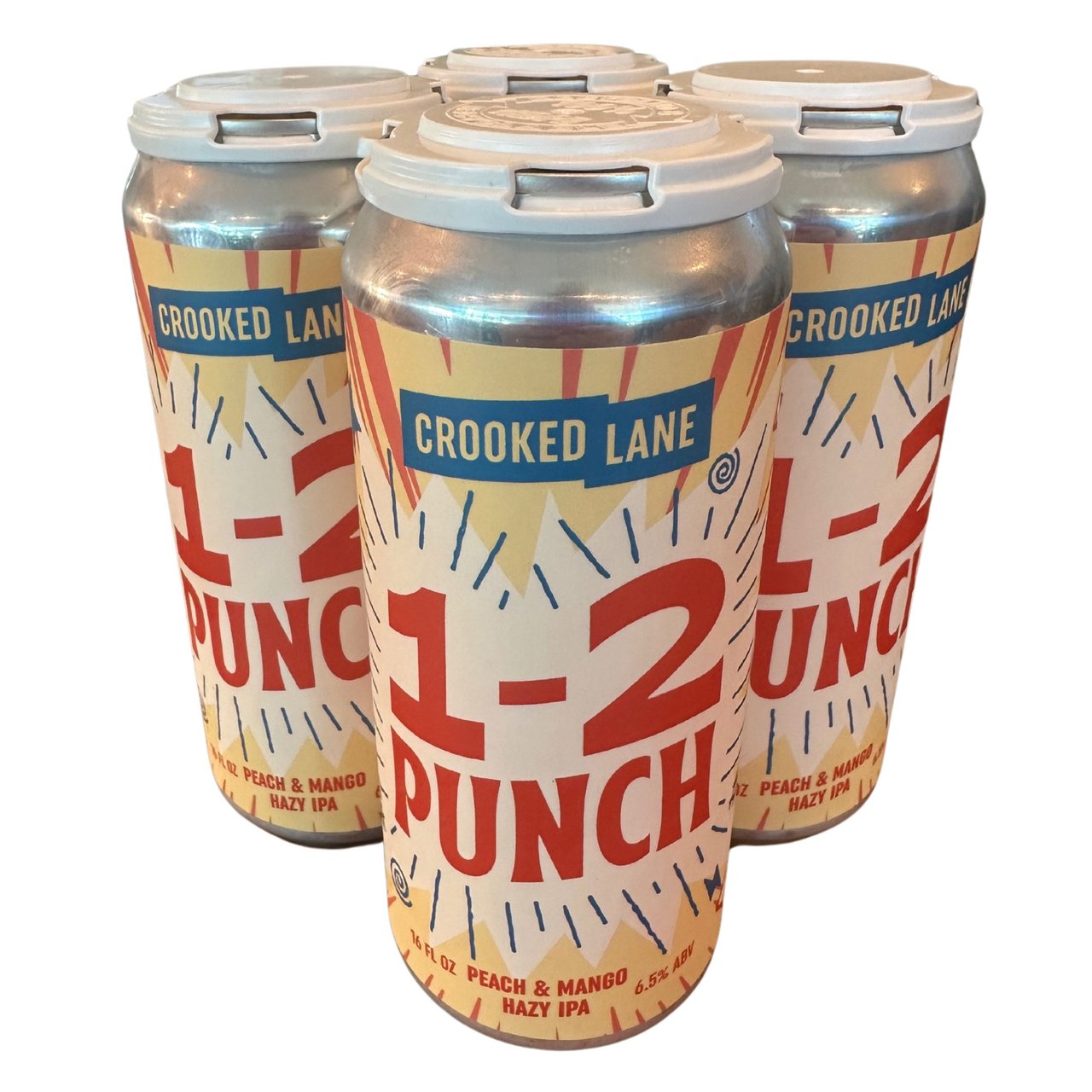 Crooked Lane 1-2 Punch Hazy IPA Auburn, CA 4/16oz