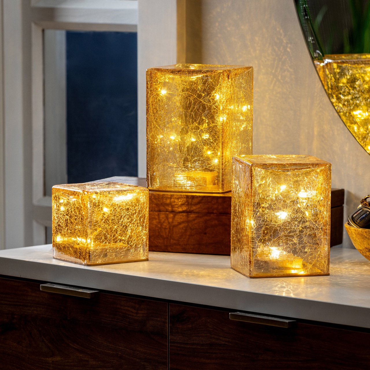 Evergreen LED Cubes/Spheres 3-Pack - Image 1