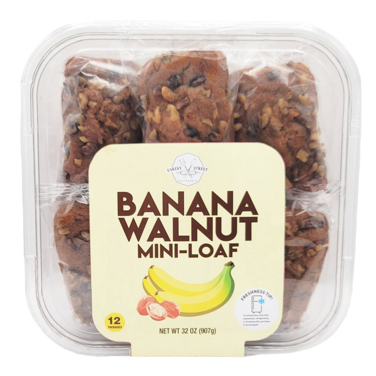 Bakery Street Banana Walnut Mini Loaves 12-Pack / 32 oz - Image 1