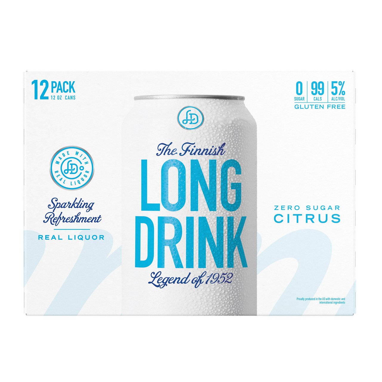 The Finnish Long Drink Zero Sugar Citrus 12/12 oz Cans - Image 1