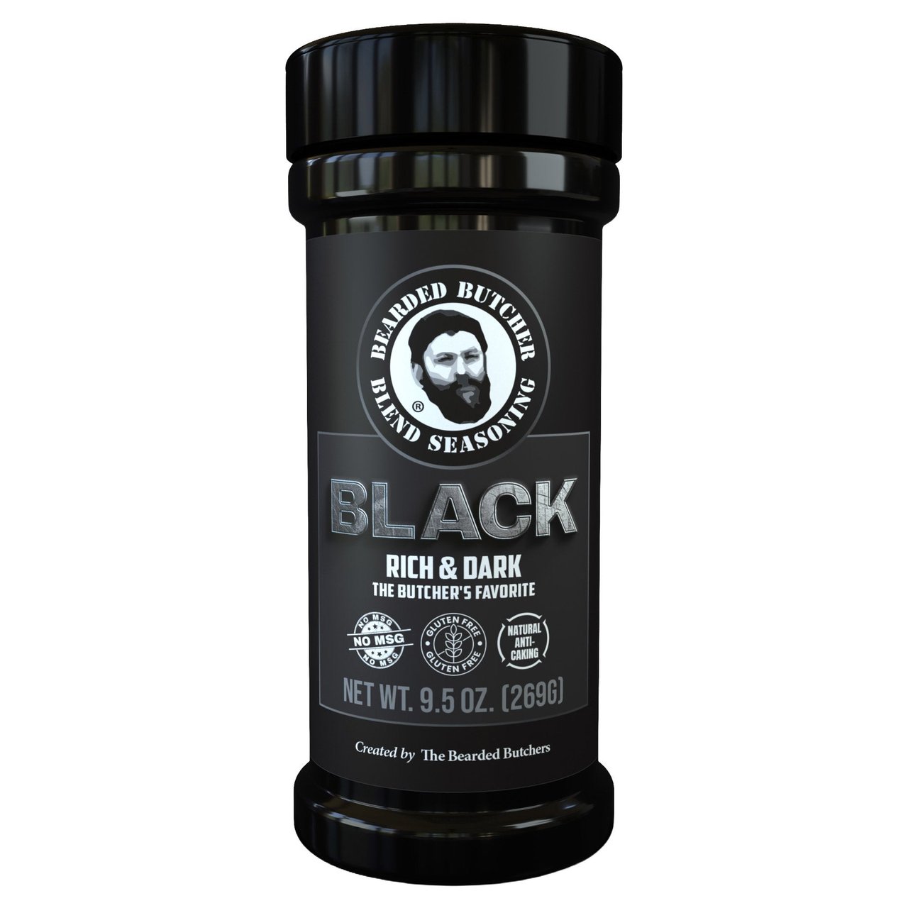 Bearded Butcher Black Seasoning 9.5 Ounce Container - Image 1