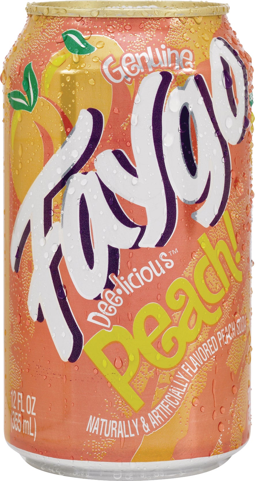 Faygo Peach Soda, 12 fl oz, 24-Count Cans