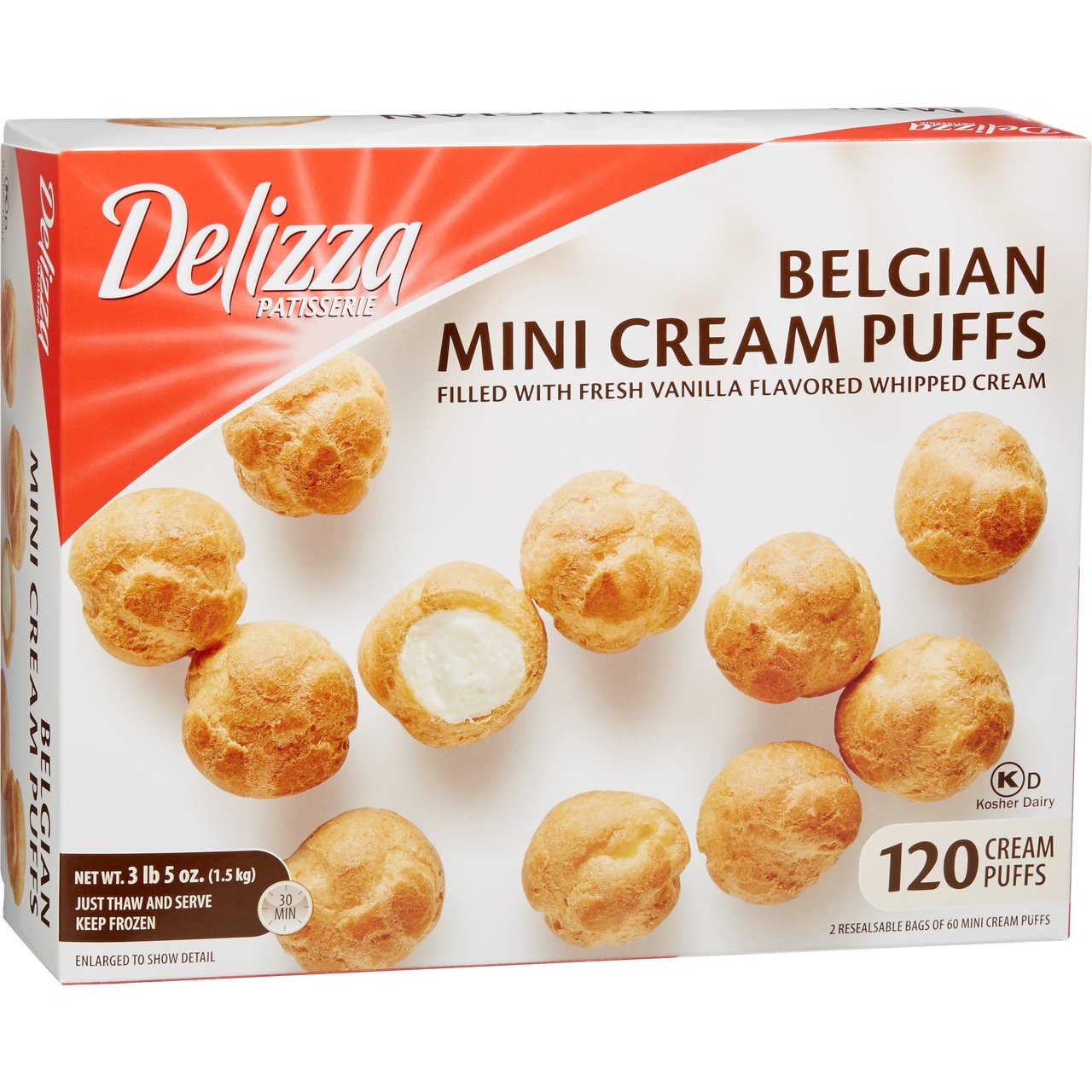 Delizza Patisserie All Natural Mini Cream Puff 120 CT - Image 1