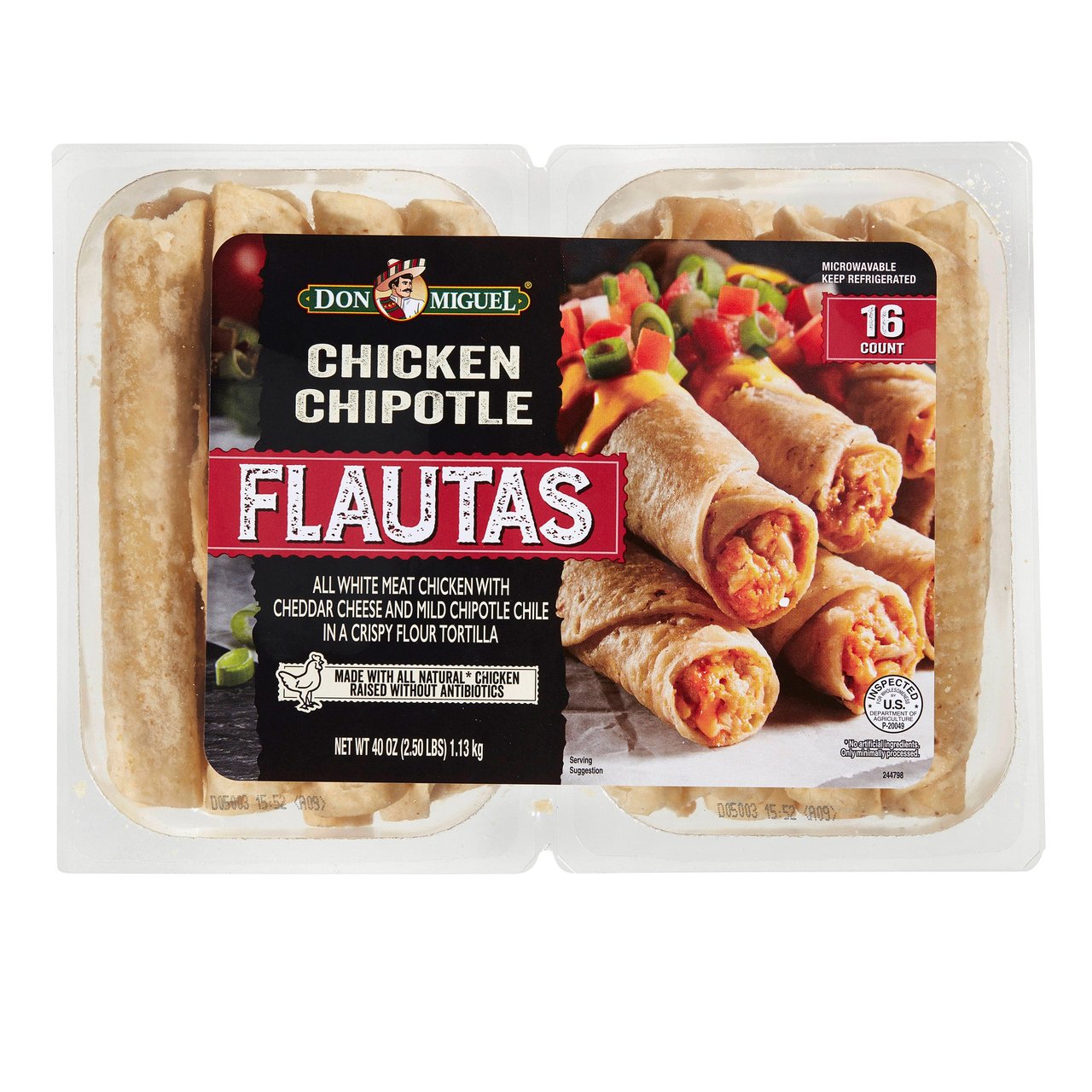 Don Miguel ABF Chipotle Chicken Flauta 40 oz