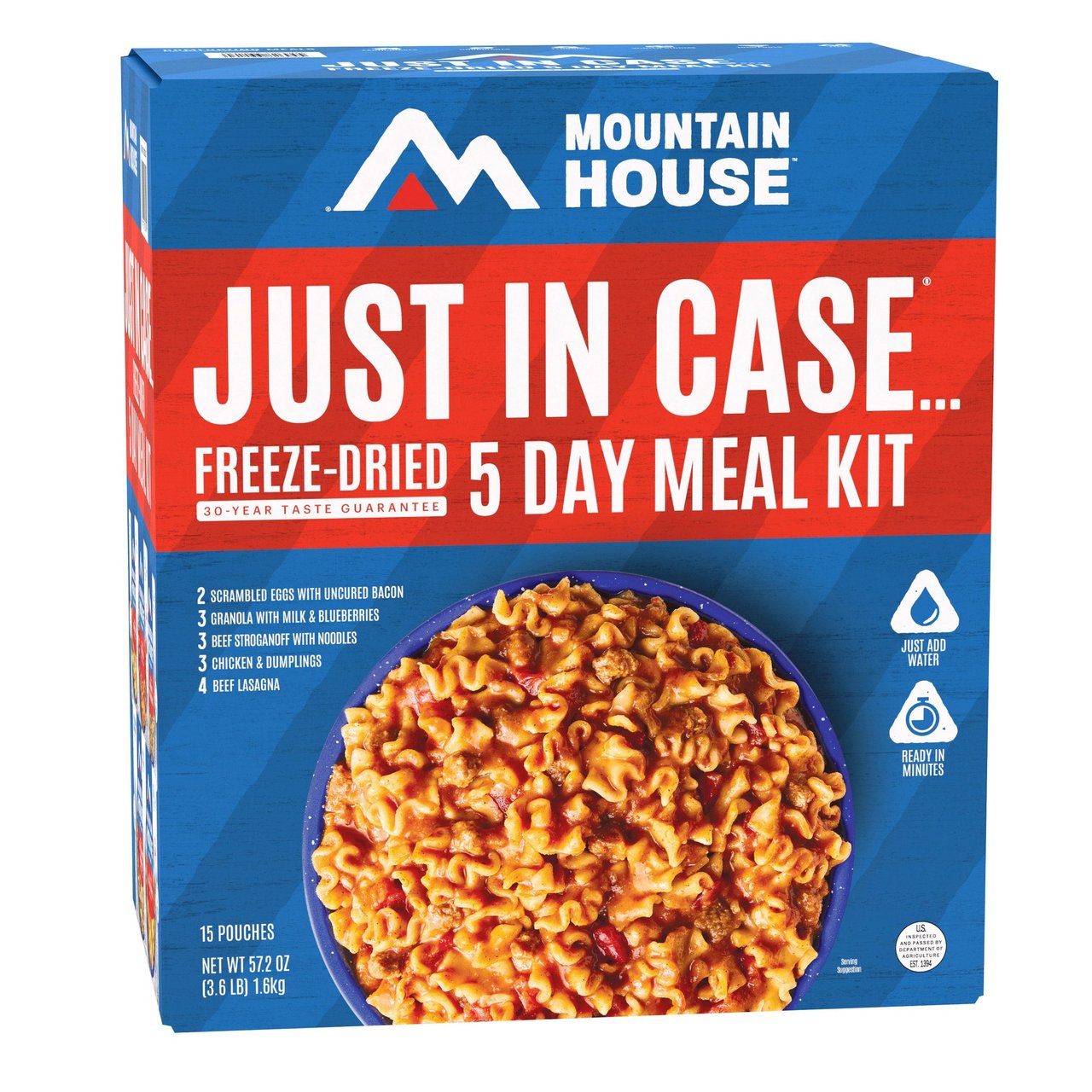 Mountain House 5 Day Meal Kit 15 Pack Variety - Image 1