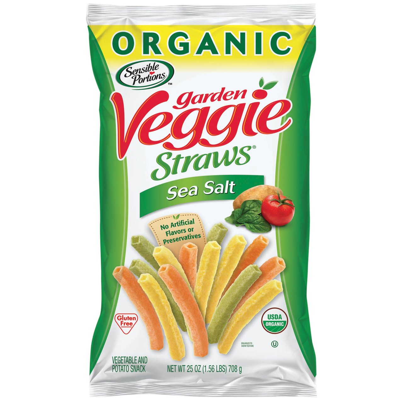 Sensible Portions Organic Garden Veggie Straws 25 oz - Image 1