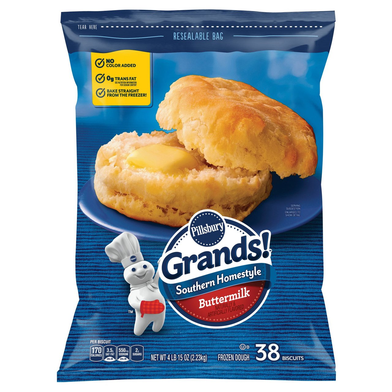 Pillsbury Grands! Southern Homestyle Buttermilk Biscuits, 38 CT - Image 1
