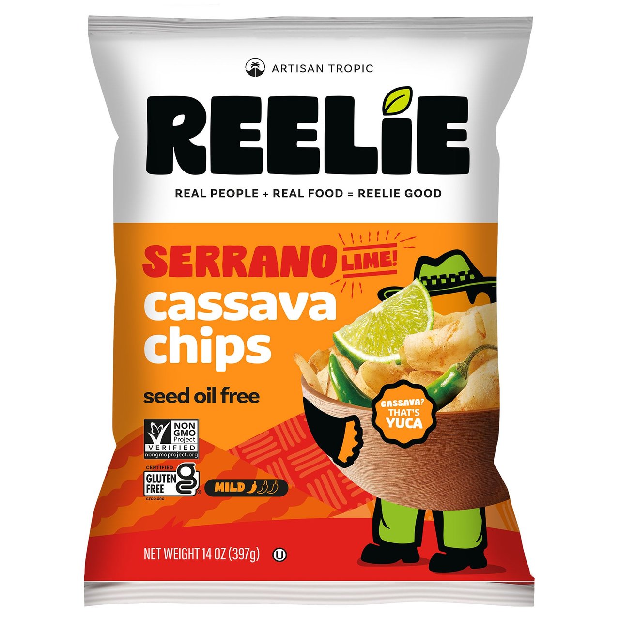 REELIE SERRANO CASSAVA CHIPS 14 OZ - Image 1
