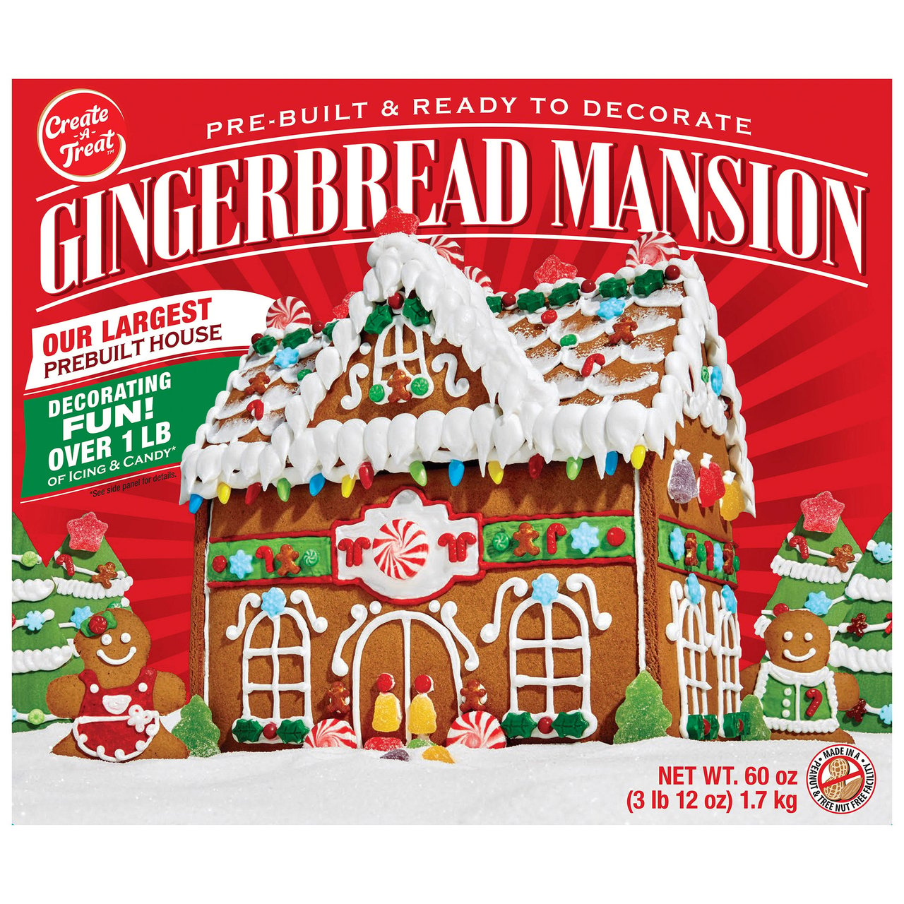 Create A Treat Gingerbread Mansion Pre-Built 60.03 oz - Image 1