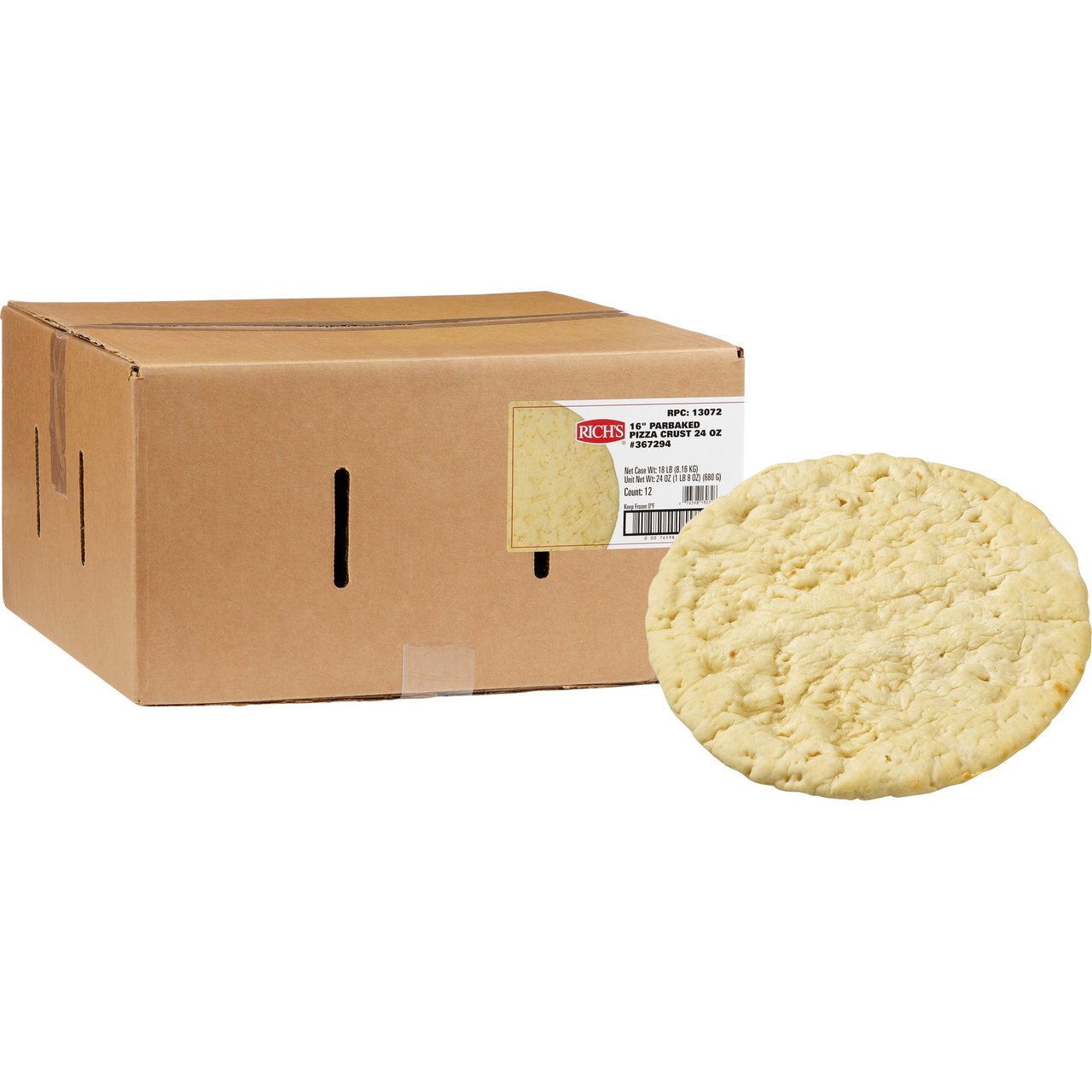 Rich's 16" Pizza Crusts, 12 Count (18 lbs) - Image 1