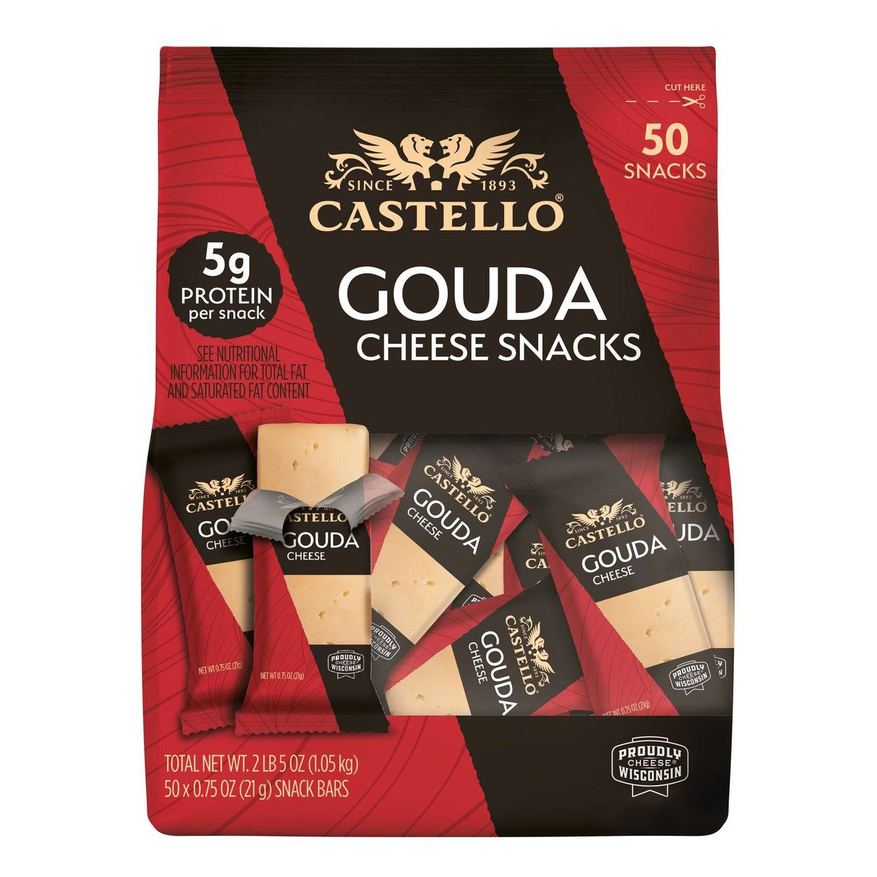 Castello Gouda Snack Cheese 50 ct / 0.75 oz - Image 1