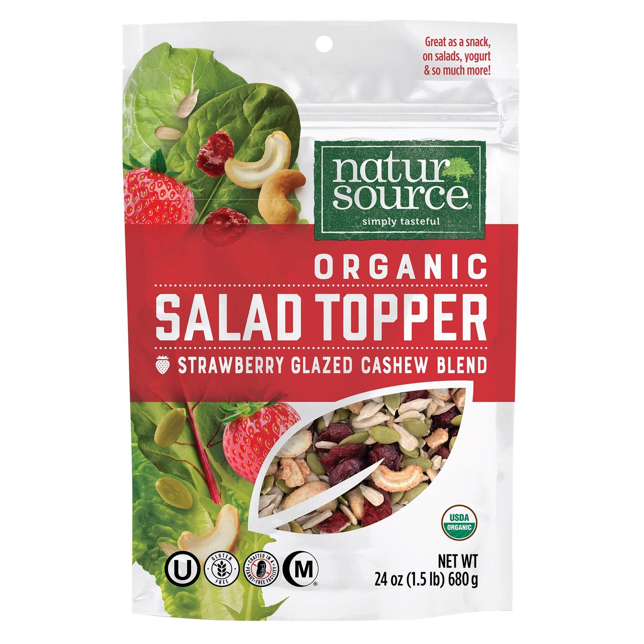NaturSource Organic Strawberry Glazed Salad Topper, 1.5 lb
