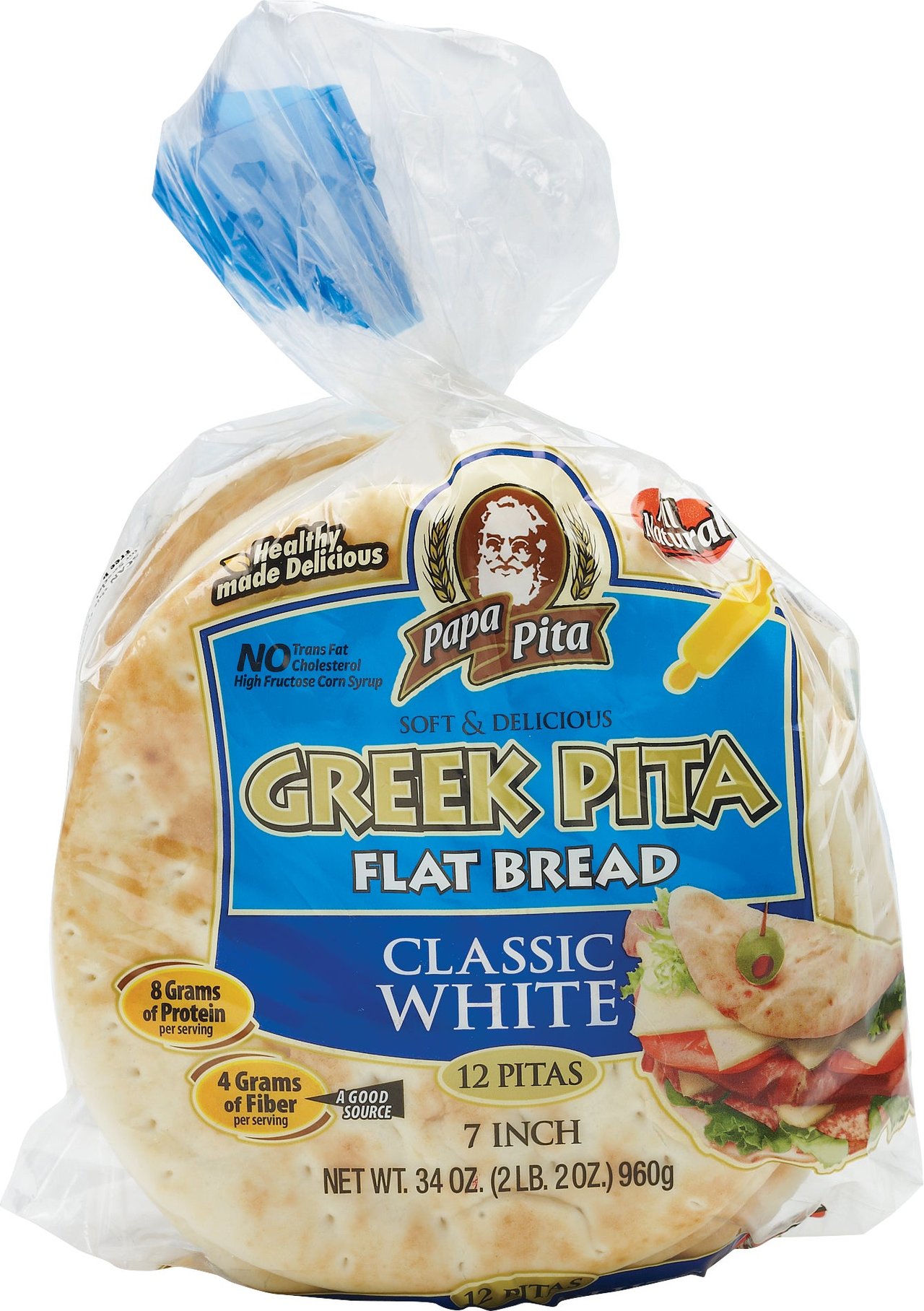 Papa Pita Bakery Greek Pita Flat Bread, 12 ct - Image 1