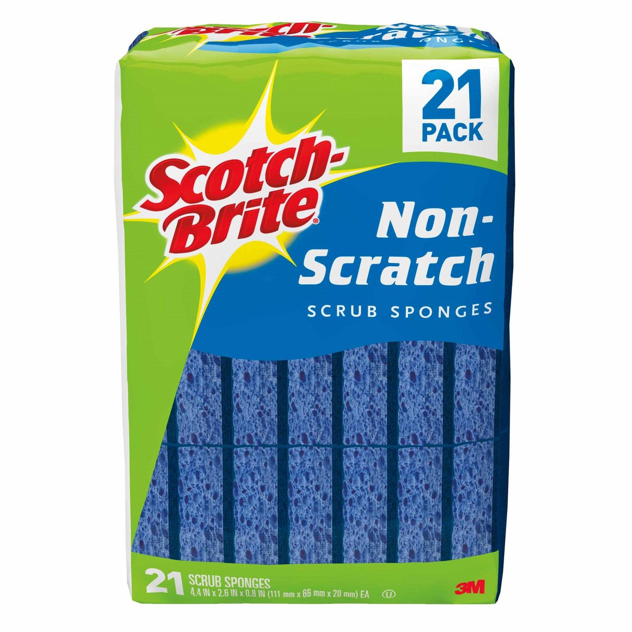 Scotch-Brite Non-Scratch S Wave Sponge, 21-Pack - Image 1