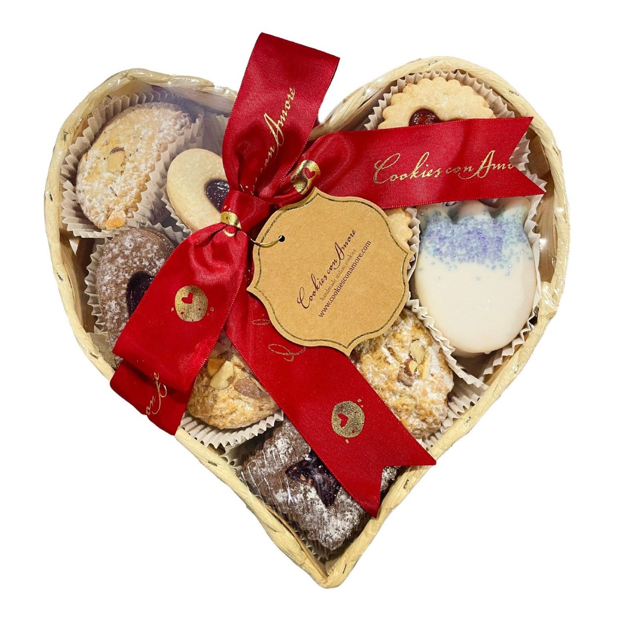 Heart Basket Cookie Cookies Con Amore 24 oz - Image 1