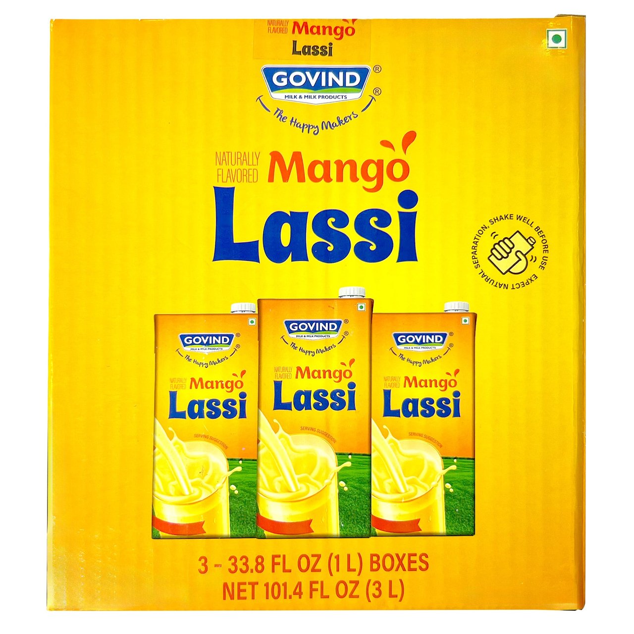 GOVIND MANGO LASSI 3/1L - Image 1