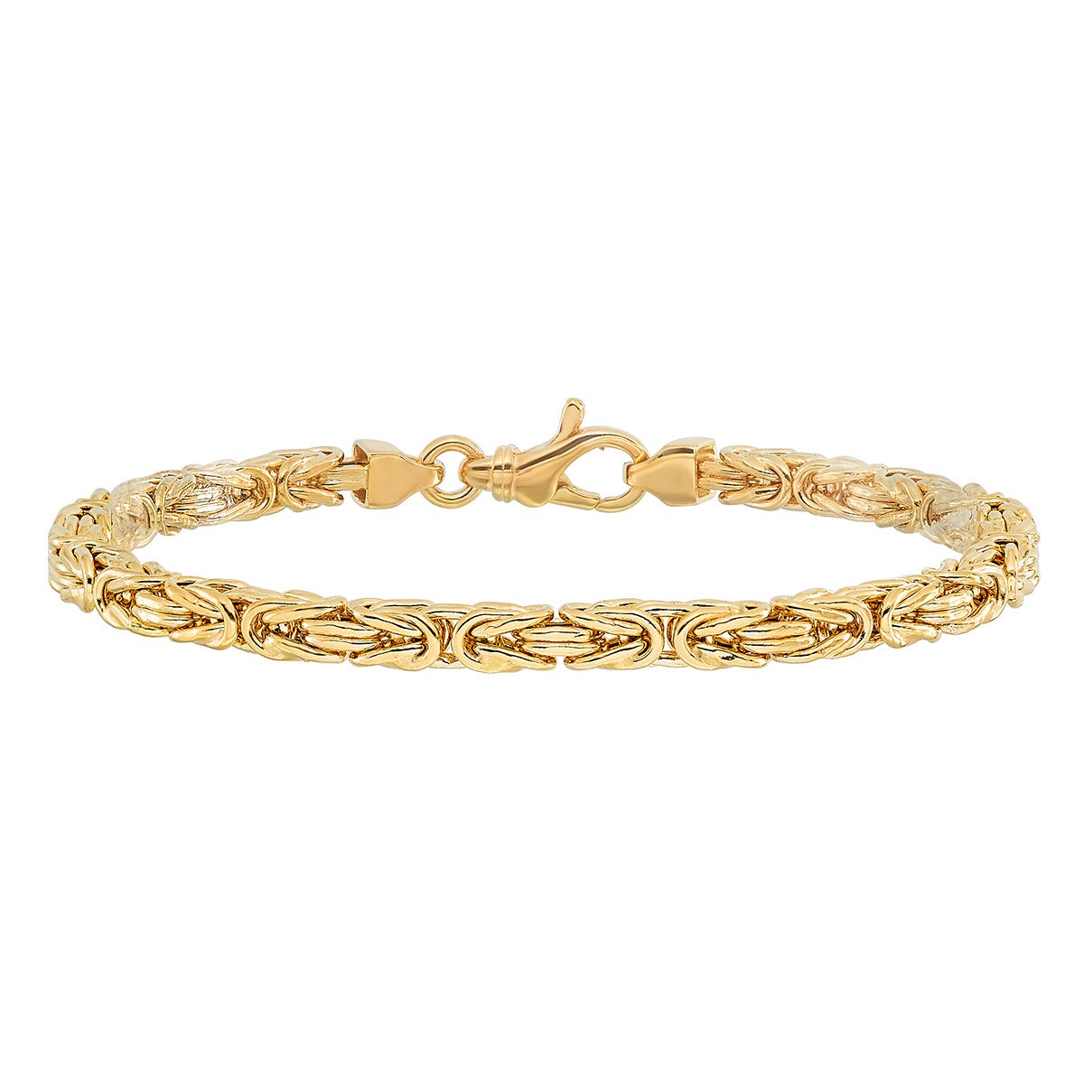 14KT Yellow Gold 7.5" Byzantine Bracelet Made in Italy - Image 1