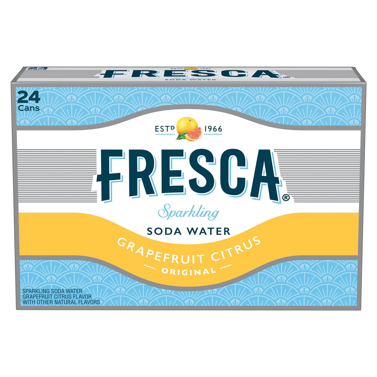 Fresca Grapefruit Citrus Sparkling Soda Water, 24/12 oz - Image 1