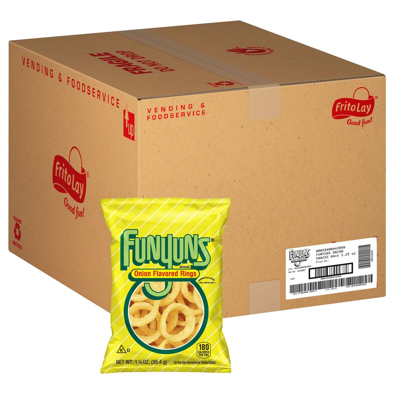 Funyuns Onion Snacks, 64 Count, 1.25 oz - Image 1