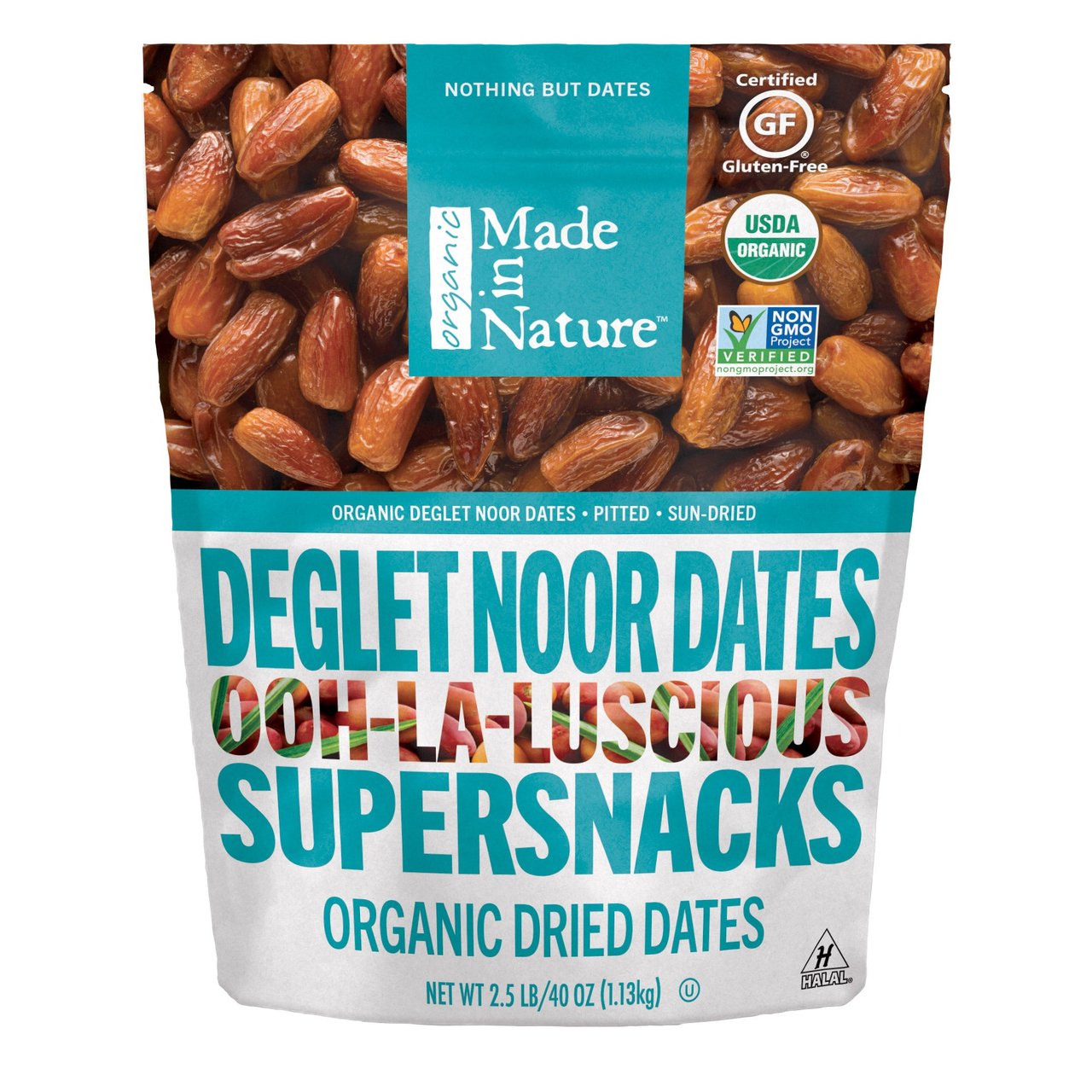 Made in Nature Organic Dried Dates 40 Ounce Bag - Image 1