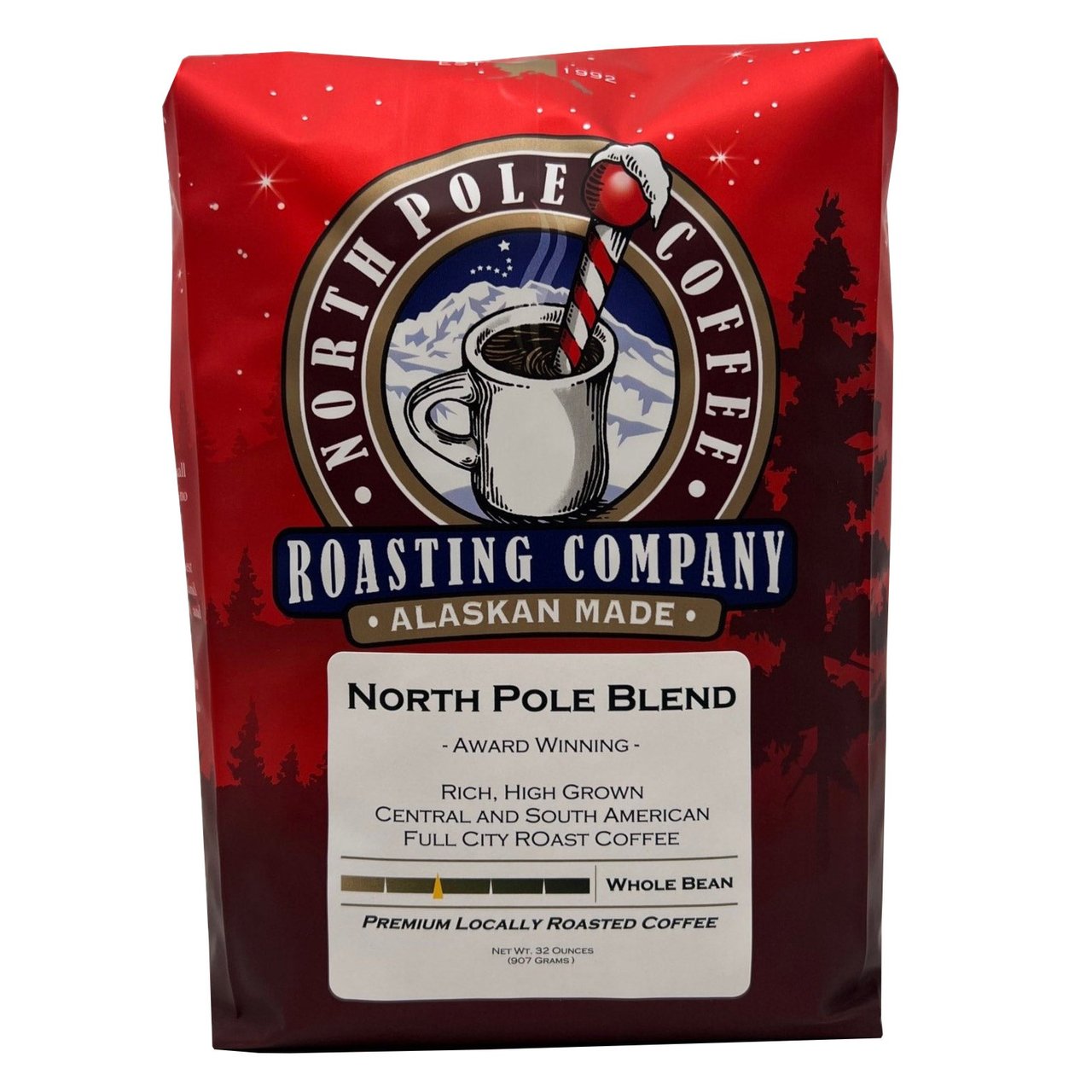 North Pole Coffee North Pole Blend Whole Bean Coffee, 2 lbs - Image 1