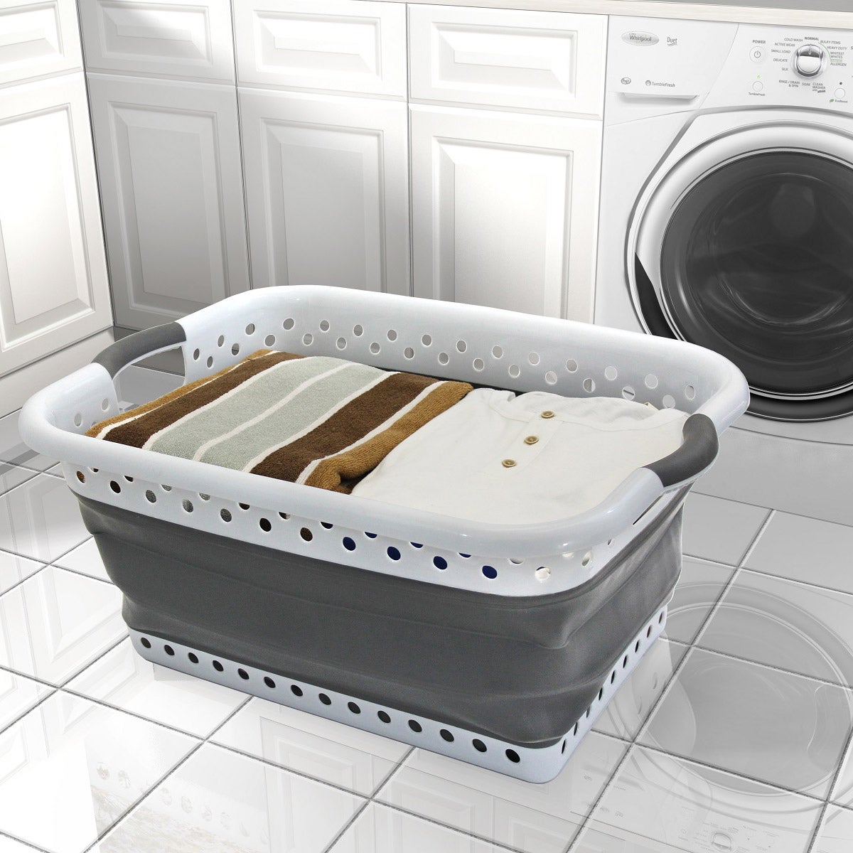 Pop & Load Collapsible Laundry Basket (Single Pack)