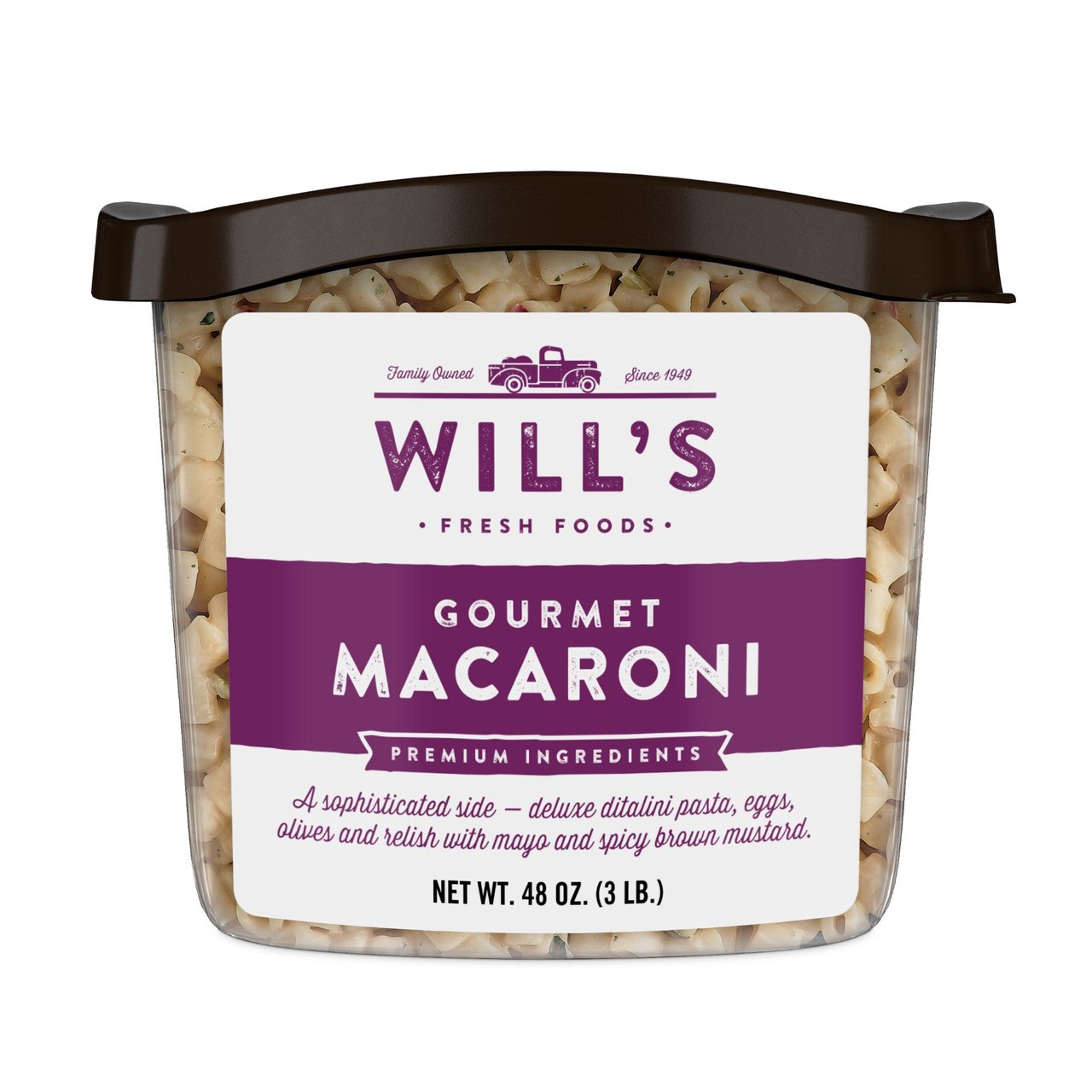 Will's Fresh Foods Gourmet Macaroni Salad 3 lb - Image 1