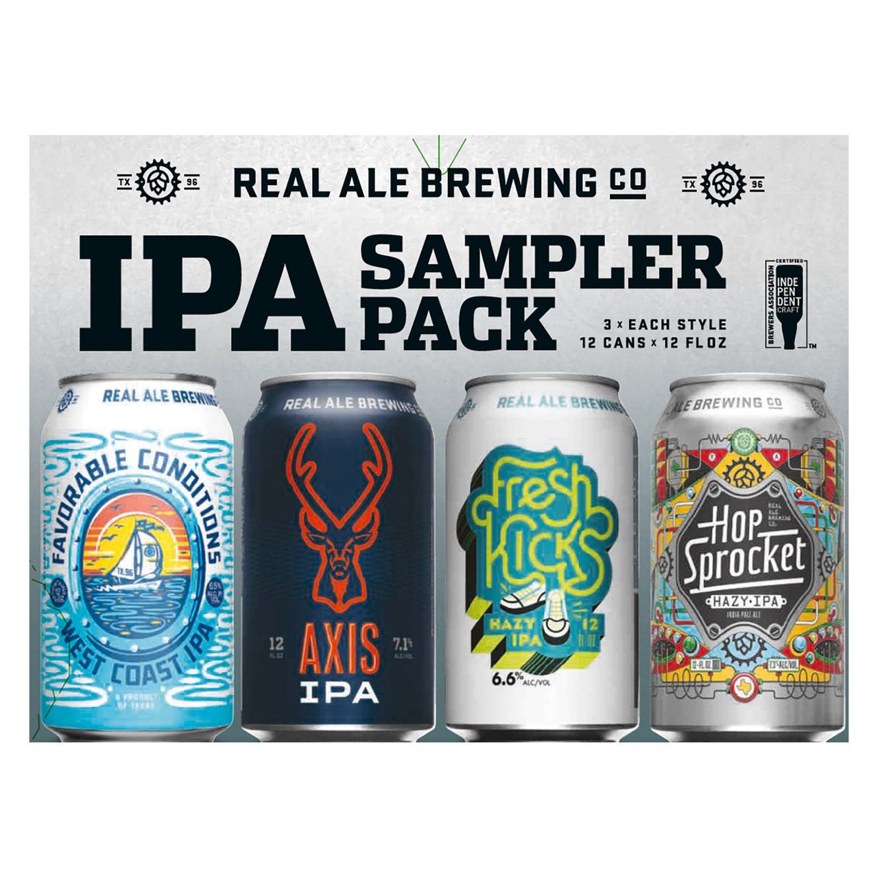Real Ale Brewing IPA Variety 12-Pack (12 oz Cans)