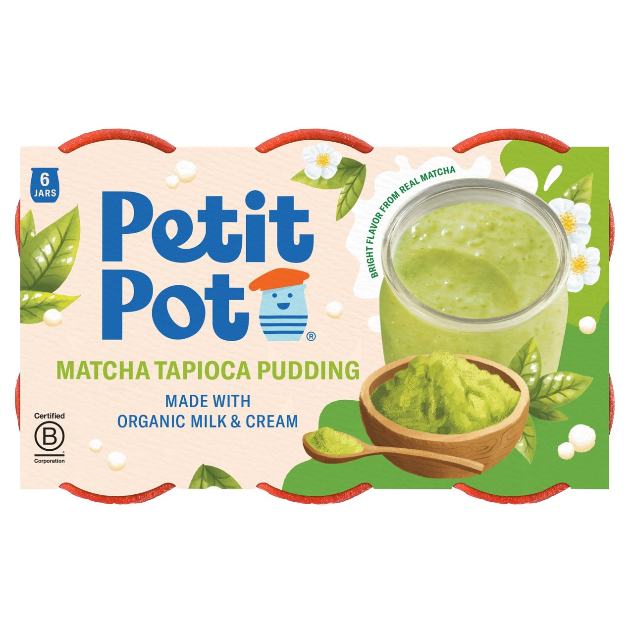 Petit Pot Matcha Pudding, 6 x 4 oz - Image 1