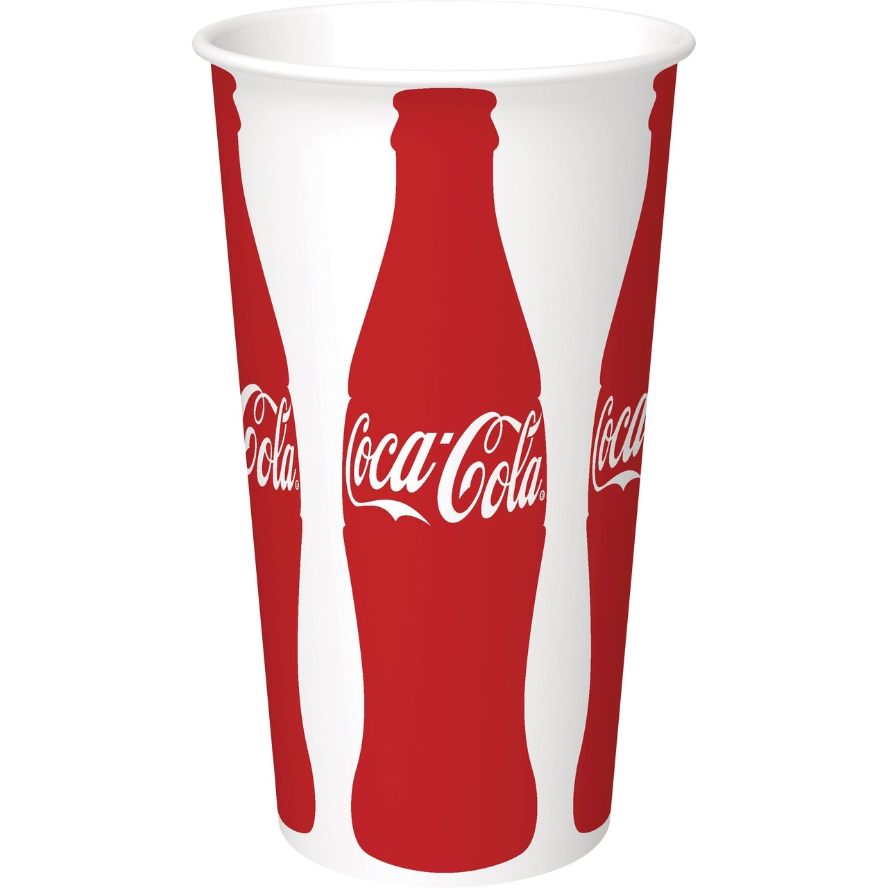 Graphic Packaging Coca-Cola Logo Paper Cold Cups, 24 oz, 600 ct - Image 1