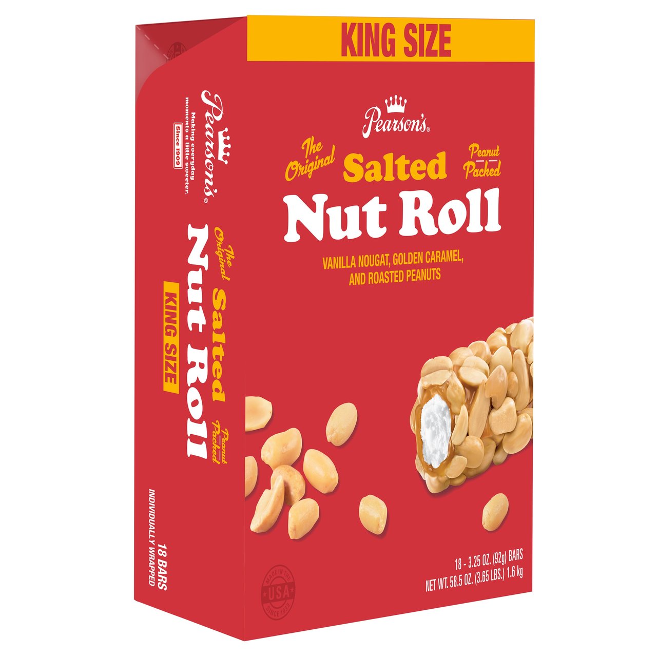 Pearson's Salted Nut Roll King Size, 18 ct / 3.25 oz - Image 1
