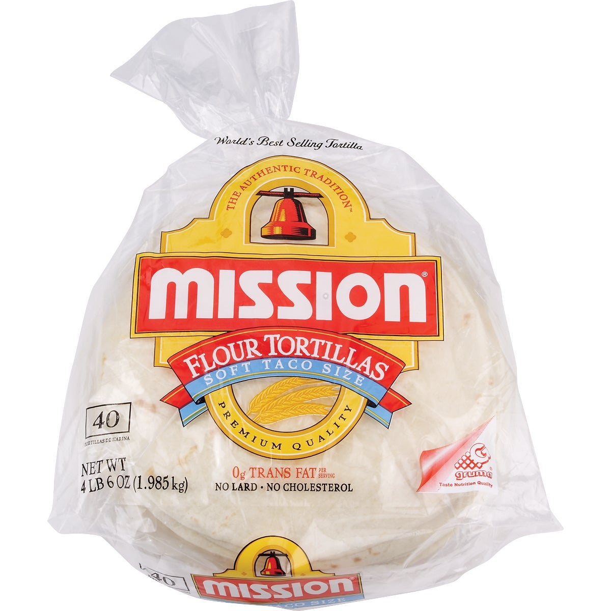 Mission 8" Flour Tortillas 2/20 CT (4.3 lbs) - Image 1