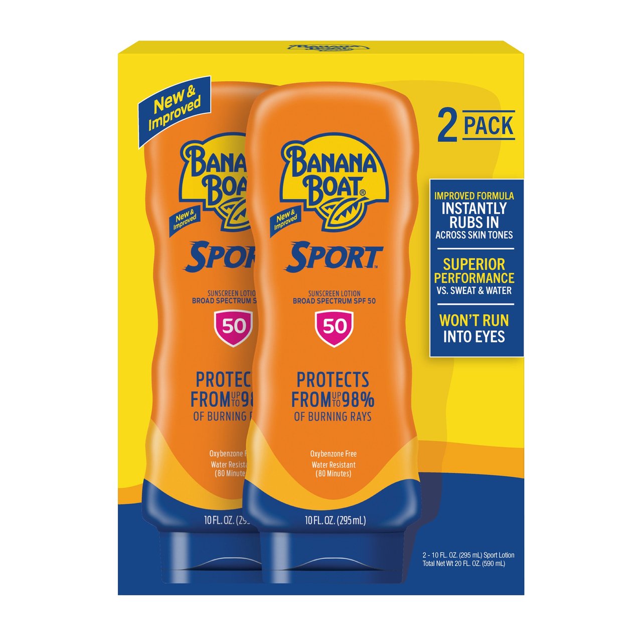 Banana Boat Sport Ultra SPF 50 Lotion, 2-Pack (10 oz Each) - Image 1