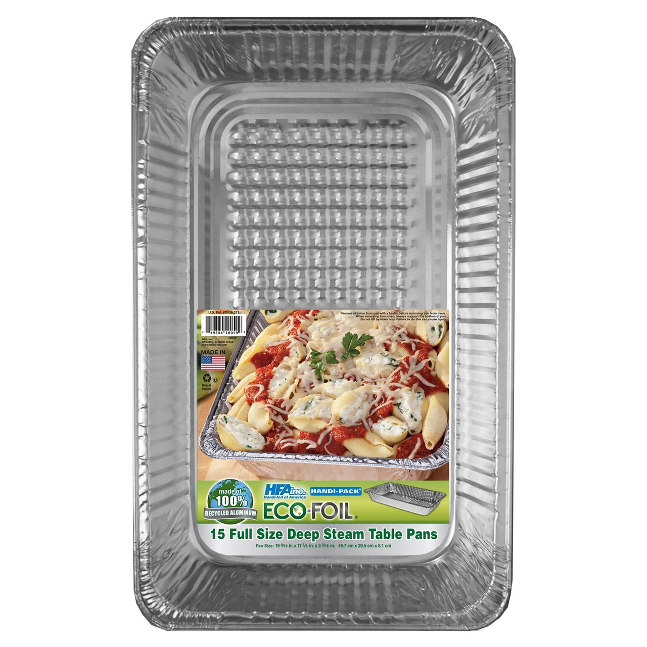 Eco-Foil Full Size Steam Table Pans 15 CT