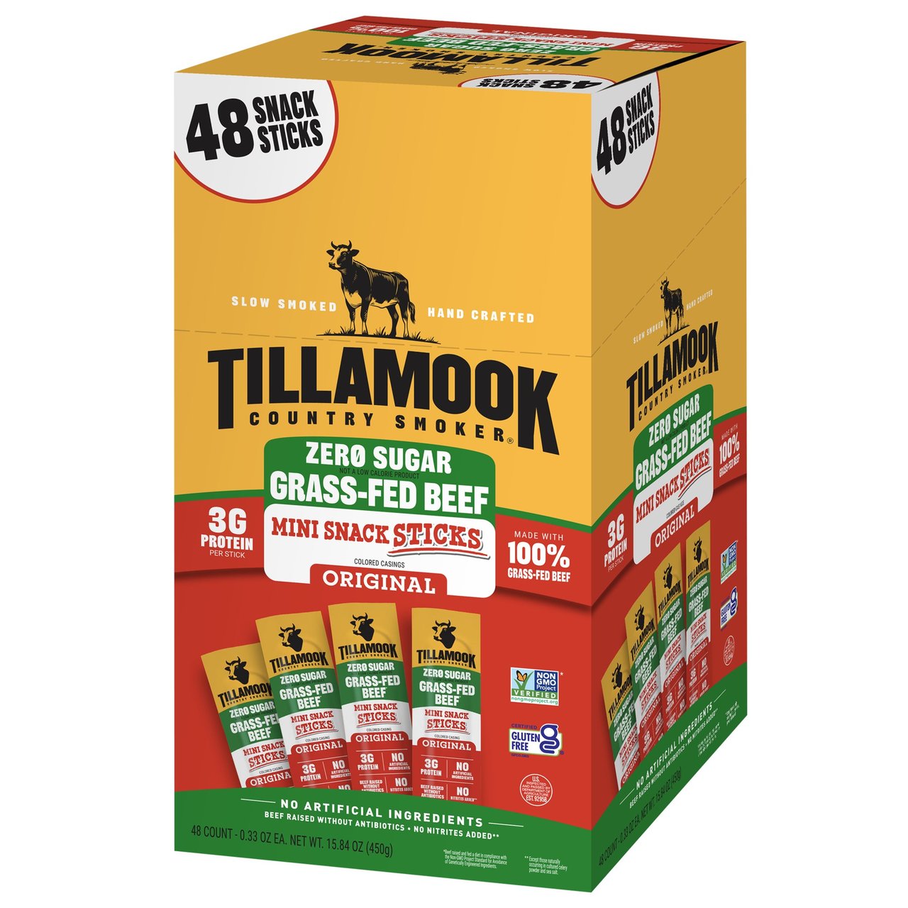 TILLAMOOK MINI BEEF STICKS 48CT / 0.33OZ - Image 1
