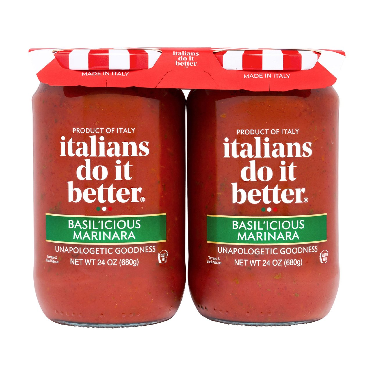 Italians Do It Better Basil'icious Marinara 2/24 OZ - Image 1
