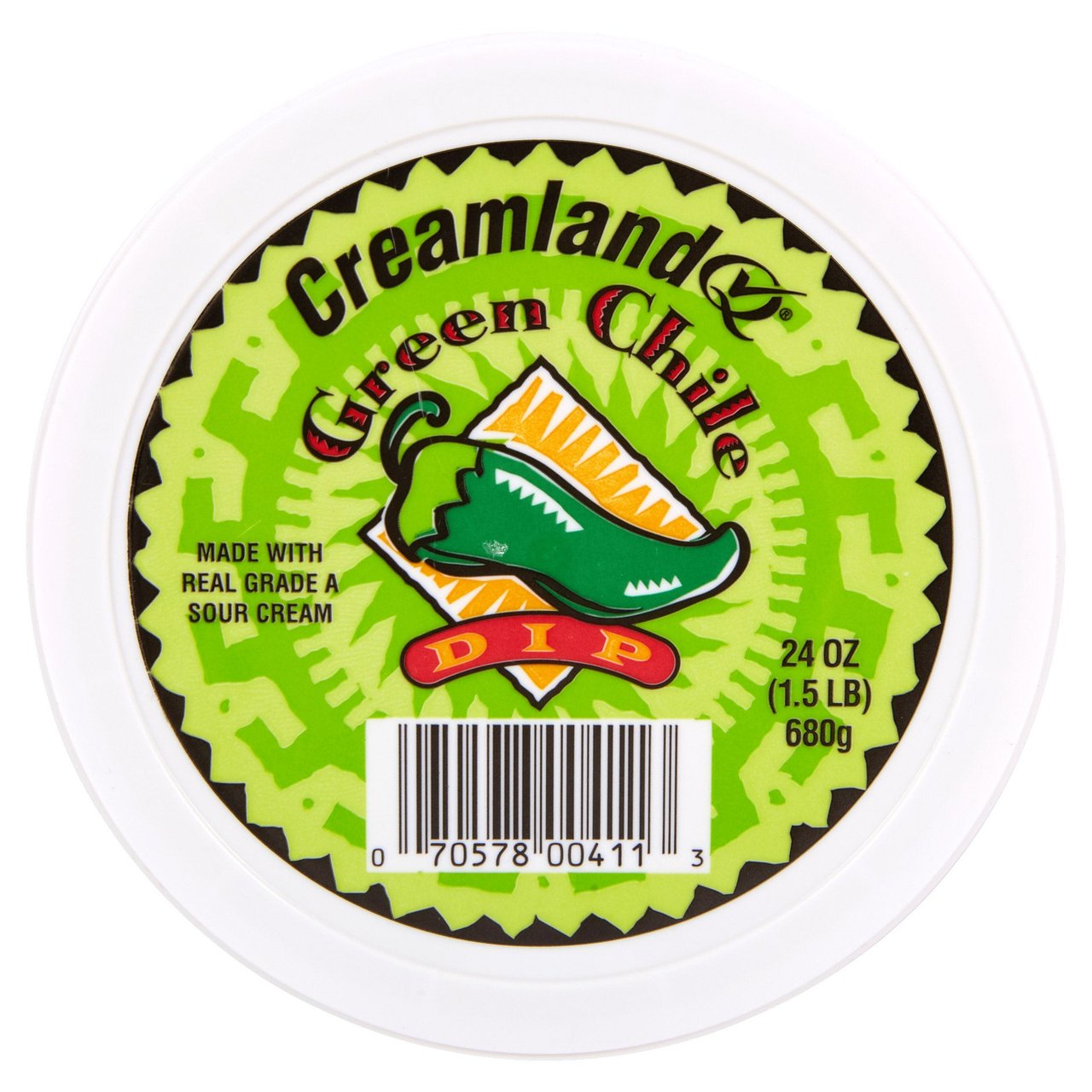 Creamland Green Chile Sour Cream Dip 24 oz - Image 1