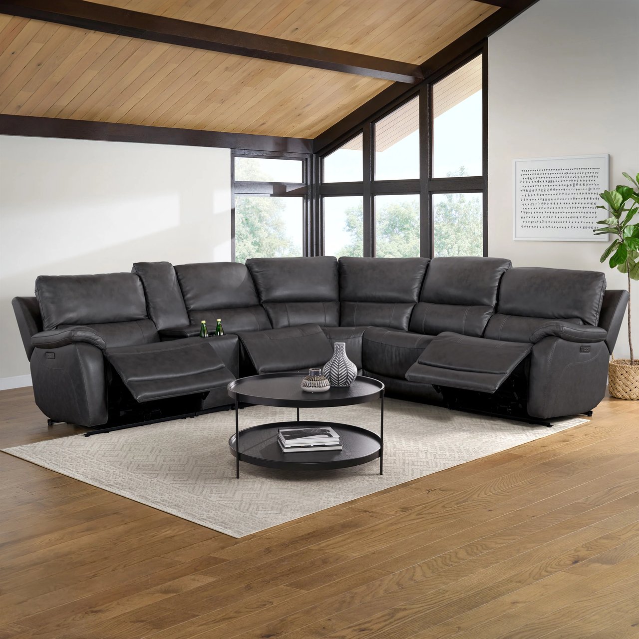Gilman Creek Wylder Leather Power Reclining Sectional - Image 1